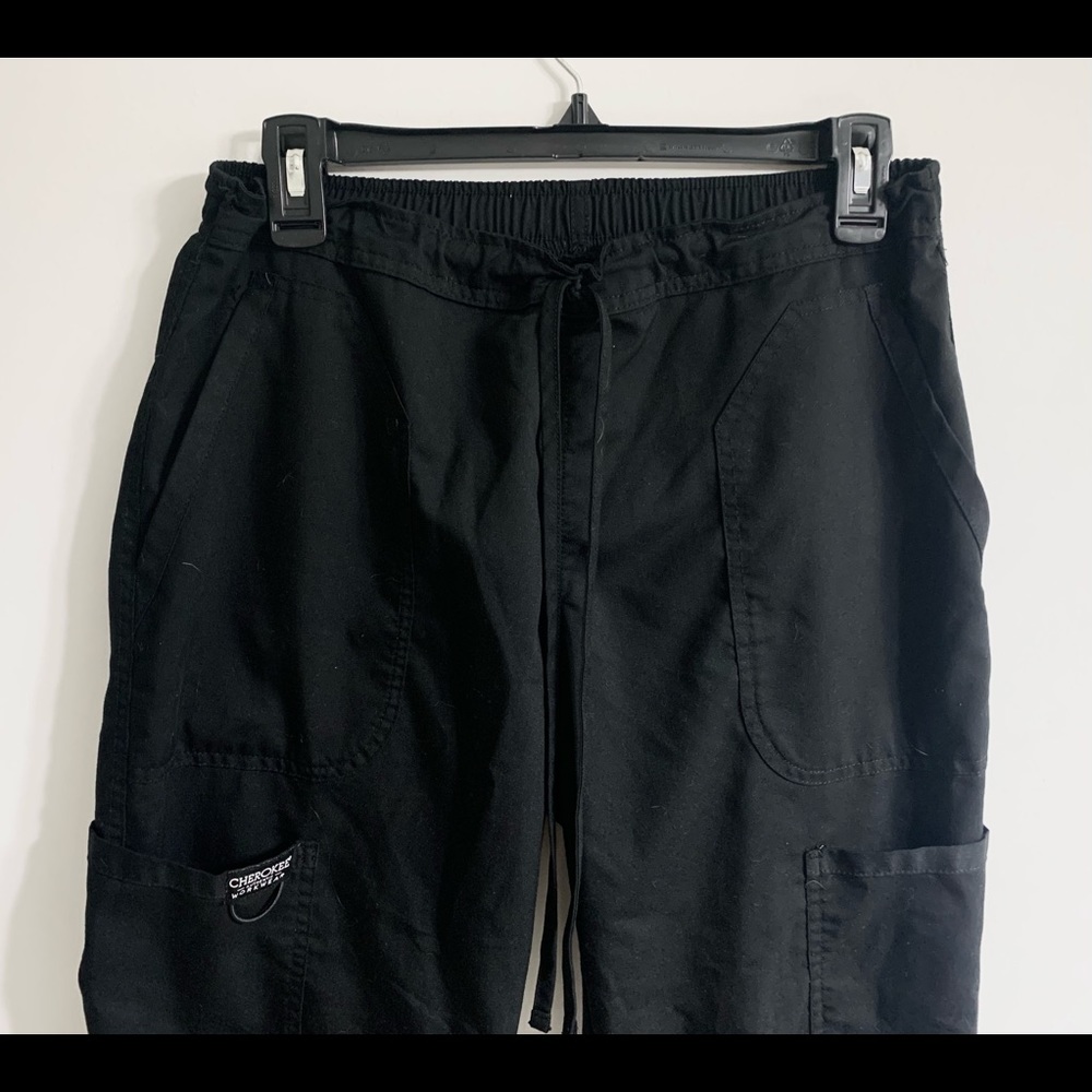 Black Cherokee Drawstring Scrub Pants S